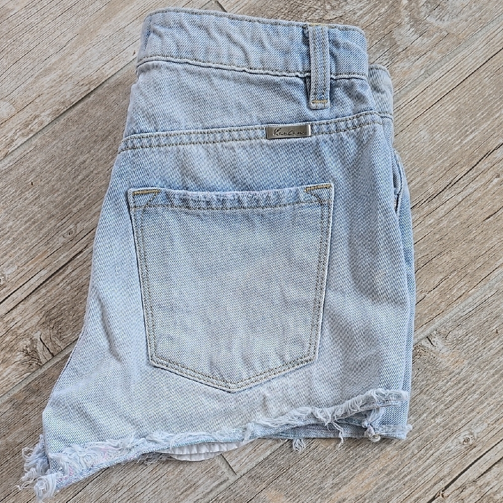 Kancan Light Blue Denim Shorts